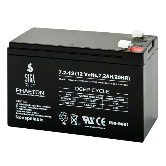 AGM Batterie 12V 35Ah Deep Cycle Versorgungsbatterie VRLA Vliesbatterie Bleiakku